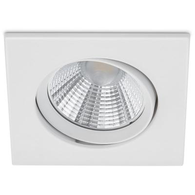 LED Inbouwspot Vierkant 5W Dimbaar Warm Wit 3000K Mat Wit Aluminium