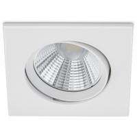 LED Inbouwspot Vierkant 5W Dimbaar Warm Wit 3000K Mat Wit Aluminium - thumbnail