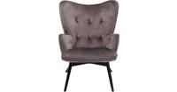 Kare Design Vicky Fauteuil - Fluweel Grijs - thumbnail