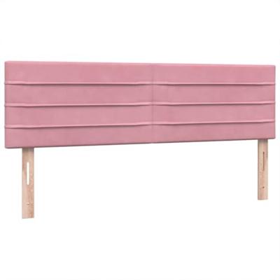 Boxspring met matras fluweel roze 160x210 cm