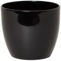 Floran bloempot boule 12x9,8 cm zwart - thumbnail