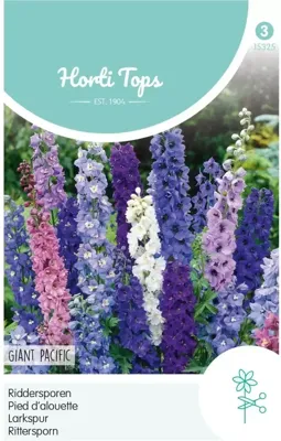 Zaden Delphinium Riddersporen Giant Pacific Hortitops - Hortitops