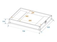 Roadinger ICE-100/ICE-101 Flightcase (l x b x h) 420 x 740 x 585 mm - thumbnail