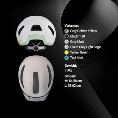 Ked Fietshelm reach dt medium 54-58 cm - cloud grey light sage