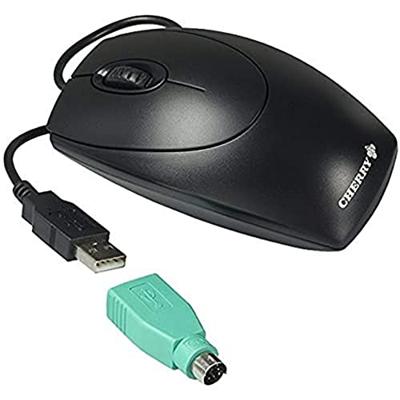 CHERRY Wheelmouse Muis USB Optisch Zwart 3 Toetsen 1000 dpi