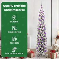 VidaXL Kunstkerstboom groen 180 cm pvc en staal en kunststof - thumbnail