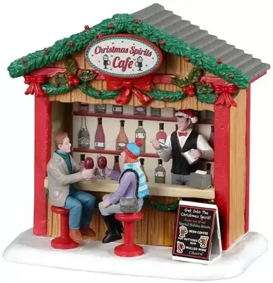 Lemax christmas spirits cafe kerstdorp tafereel Caddington Village 2022