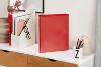 Esselte personaliseerbare ringmap, rug van 5,1 cm, 4 D-ringen van 30 mm, rood - thumbnail