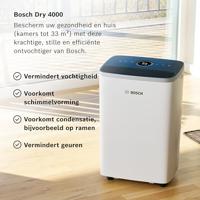Bosch Home Comfort Dry 4000 Luchtontvochtiger 75 m³ Wit - thumbnail