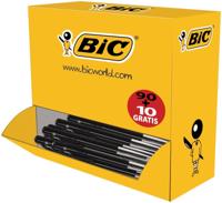 100x Bic M10 balpen zwart medium - thumbnail
