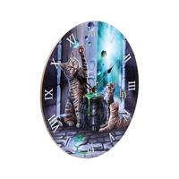 Lisa Parker Hubble Bubble Kat & Kitten Bedrukte Klok - thumbnail