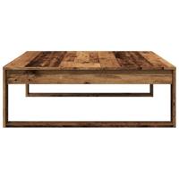 Salontafel 100x100x35 cm bewerkt hout oude houtkleurig - thumbnail