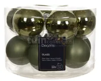 Kerstbal glas d5 cm rosemarijn 12st Decoris - Decoris - thumbnail