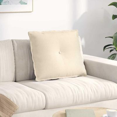 Rugkussen Crme 60 x 50 cm Katoen Stof Rugkussen Crme 60 x 50 cm Katoen Stof