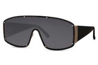 CWI zonnebril shield dames volledig omrand cat. 3 zwart/zwart - thumbnail