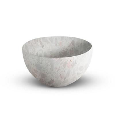 Looox Ceramic Terrazzo Small Compacte waskom Ø 23x13 cm Beige