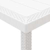 Tuin Eetset 7 pcs Wit 200 x 100 x 73 cm Poly rattan - thumbnail
