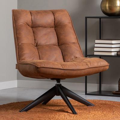 WOOOD Jouke fauteuil leerlook Cognac