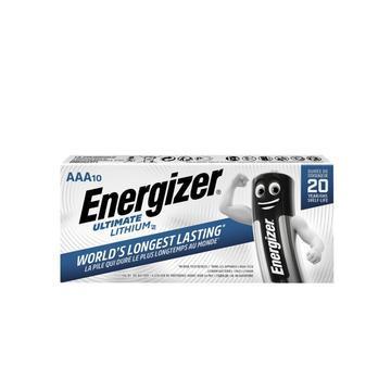 Energizer batterijen Ultimate Lithium AAA/L92, pak van 10 stuks Energizer batterijen Ultimate Lithium AAA/L92, pak van 10 stuks