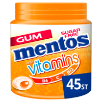 Mentos Gum Vitamins Citrus Blend Suikervrij Pot 45 stuks bij Jumbo - thumbnail