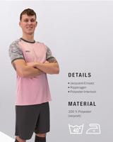 JAKO 4224 Shirt Iconic Km - Dusky Pink/Zachtgrijs/Antra Light - XL - thumbnail