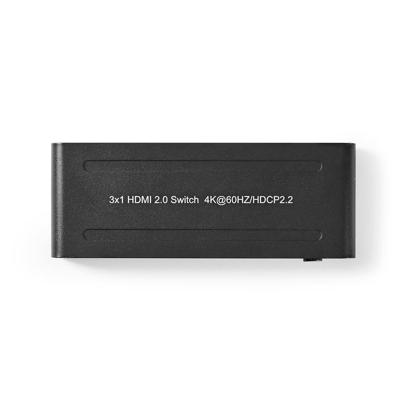 Nedis VSWI3473AT Hdmi™ Switch 3-poorts - 3x Hdmi™-ingang 1x Hdmi™-uitgang 4k2k@60fps / Hdcp2.2