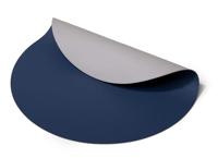Cookinglife Placemats - Dubbelzijdig - Vegan leer - Grijs / Blauw ø 38 cm - 6 Stuks - thumbnail
