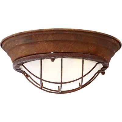 Brilliant 94492/60 Typhoon Plafondlamp LED E27 80 W Roest, Wit Brilliant 94492/60 Typhoon Plafondlamp LED E27 80 W Roest, Wit