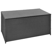 Tuinbox 120x50x60 cm poly rattan zwart - thumbnail