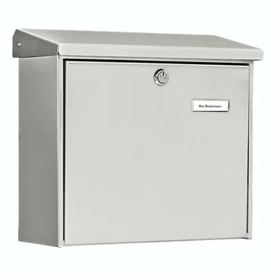 Burg Wächter 4190 COMFORT 3913 NI Brievenbus RVS Zilver Sleutelslot