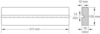 KS Tools 160.0484 Rubberen kussen (l x b x h) 373 x 100 x 35 mm