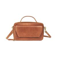 Dames leren schoudertas - cognac - MŌSZ Naomi - thumbnail