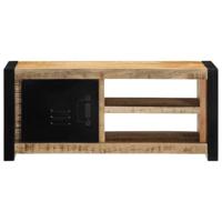 Tv-meubel 80x30x35 cm massief ruw mangohout - thumbnail