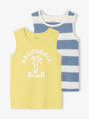 Set van 2 tanktops voor jongens veel geel