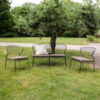 Nohr Loungeset 'Daman' Met bank en 2 loungestoelen, kleur Zand - thumbnail