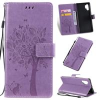 Boom & kat patroon gedrukt afdrukken horizontale Flip PU lederen draagtas met houder & kaartsleuven & portemonnee & Lanyard voor Galaxy Note 10 +/10 P - thumbnail