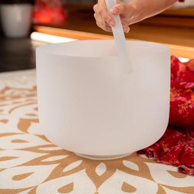 Meinl CSBM12F3 Crystal Singing Bowl White-Frosted klankschaal 12 inch toon F3