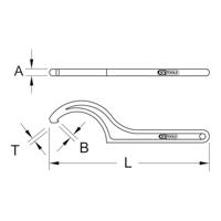 KS Tools 5171482 517.1482 Haaksleutel Sleutelbreedte (metrisch) 80 - 90 mm - thumbnail