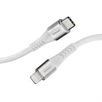 Intenso 7902002 USB-kabel USB 2.0 USB-C stekker, Apple Lightning stekker 1.50 m Wit Stoffen mantel - thumbnail