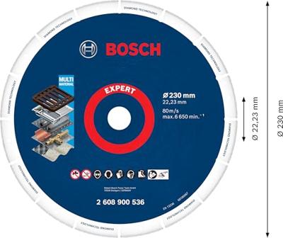Bosch Accessories 2608900536 M14 Diamanten doorslijpschijf Diameter 230 mm Boordiameter 22.23 mm 1 stuk(s)