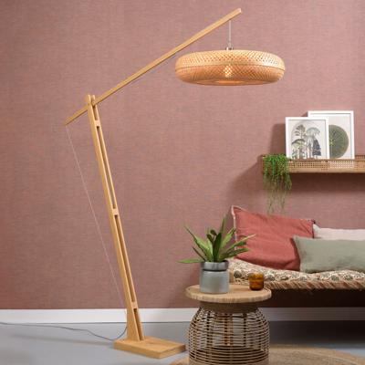 GOOD&MOJO Vloerlamp 'Palawan' Bamboe, 207cm, kleur Naturel