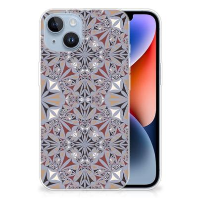 Apple iPhone 14 | TPU | Siliconen hoesje | Flower Tiles Apple iPhone 14 | TPU | Siliconen hoesje | Flower Tiles