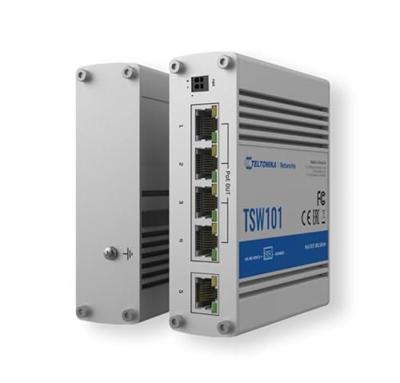 Teltonika TSW101 Gigabit Ethernet (10/100/1000) Power over Ethernet (PoE) Metallic Teltonika TSW101 Gigabit Ethernet (10/100/1000) Power over Ethernet (PoE) Metallic