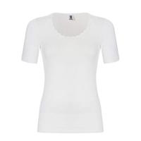 Dames thermo shirt korte mouw - Kant - Warm thermo ondergoed dames - Diepe hals - thumbnail