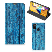 Samsung Galaxy M30s | M21 Book | Wallet Case | Wood Blue - thumbnail