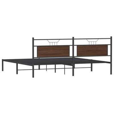 Bedframe zonder matras 193x203 cm spaanplaat bruin eikenkleurig