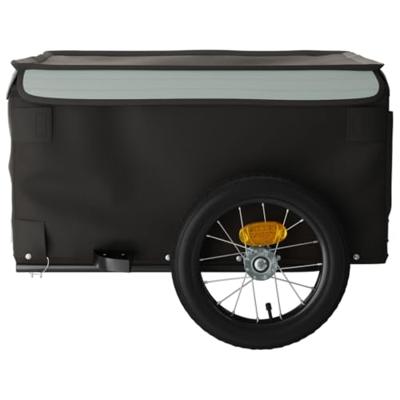 Fietstrailer 30 kg ijzer zwart en grijs
