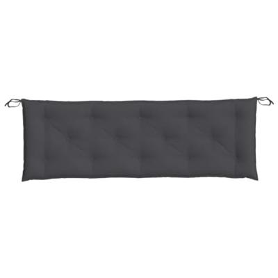 Tuinbankkussens 2 st 150x50x7 cm stof gemleerd antracietkleur