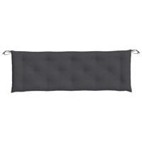 VidaXL Tuinbankkussens 2 st 150x50x7 cm stof gemêleerd antracietkleur - thumbnail