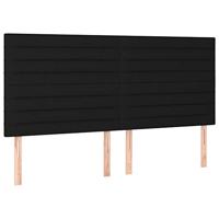 Boxspring met matras en LED stof zwart 180x200 cm - thumbnail